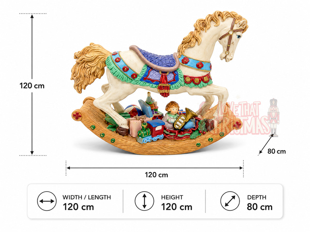 Fiberglass Christmas Rocking Horse