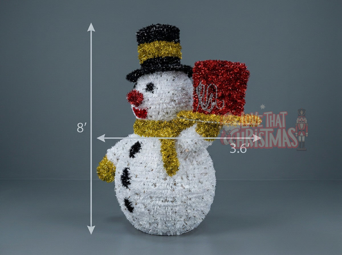 Frosty and Hat LED Snowman Display