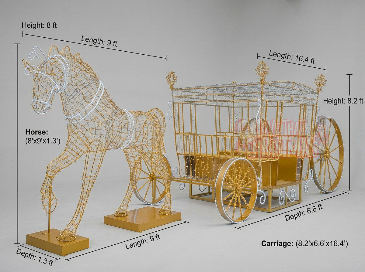 Single Carriage Ride LED Christmas Display