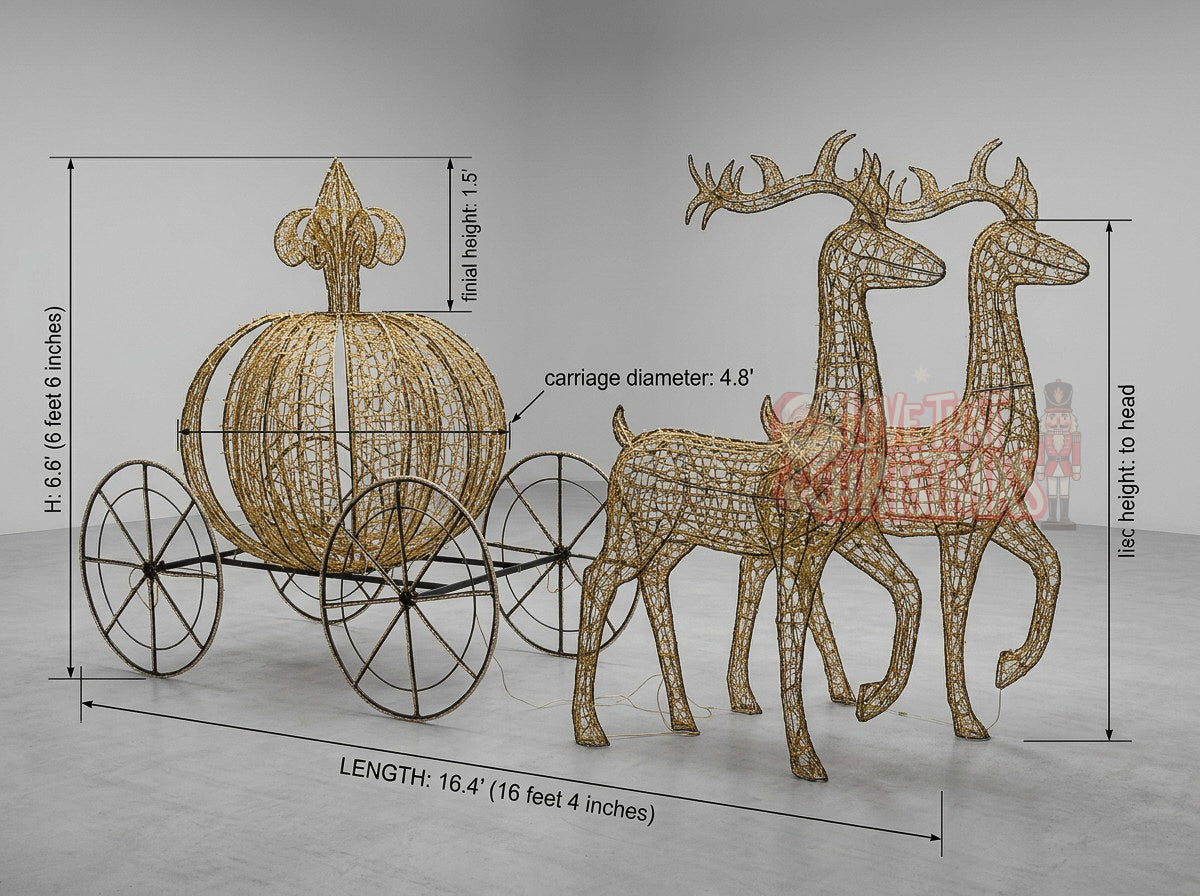 Mini Carriage Ride LED Christmas Display