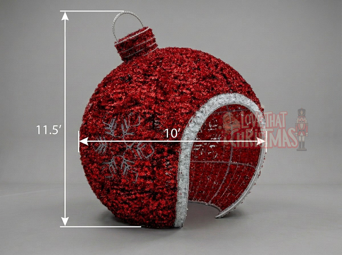 Walk-Through Red Ornament LED Christmas Display