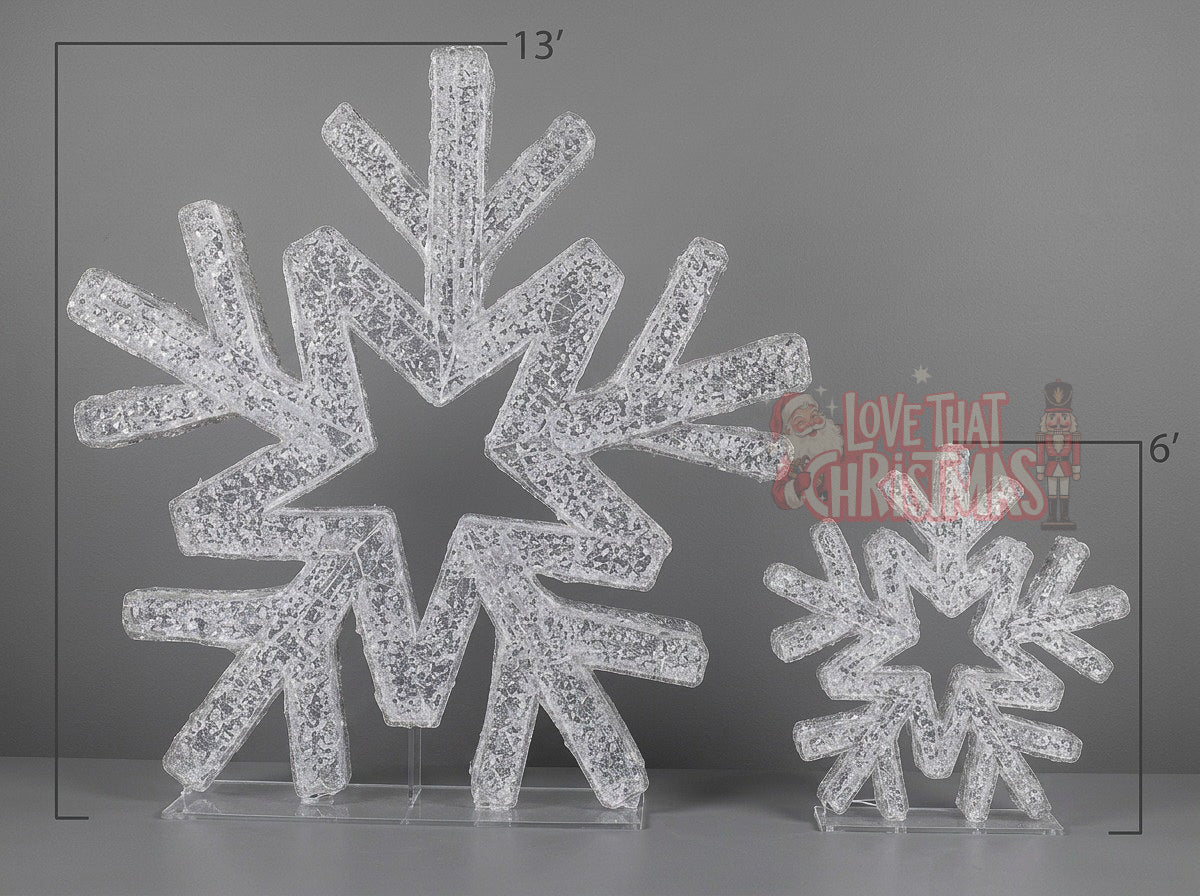 Illuminated Snowflake Pair