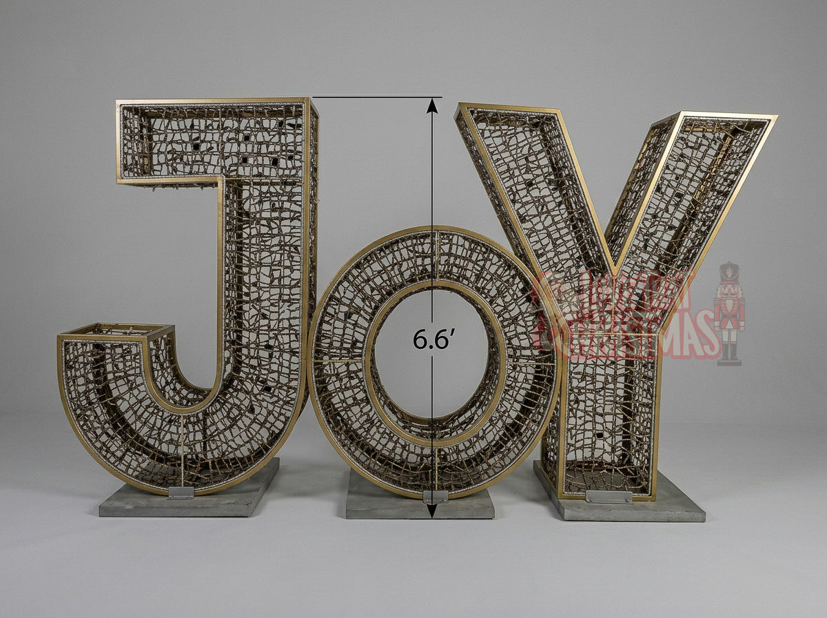 Giant LED JOY Sign – Large Outdoor Christmas Letter Display