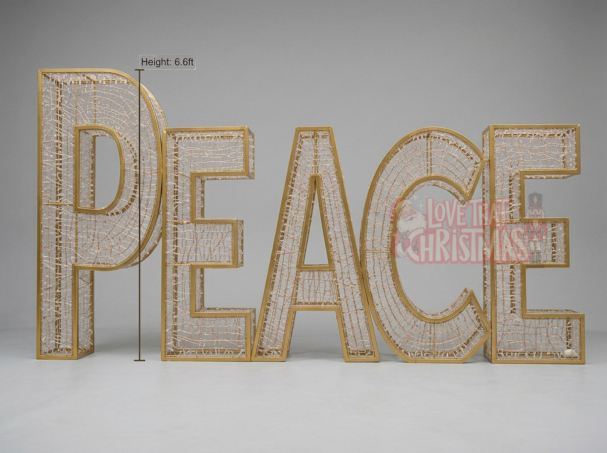 6.6' Illuminated PEACE Display