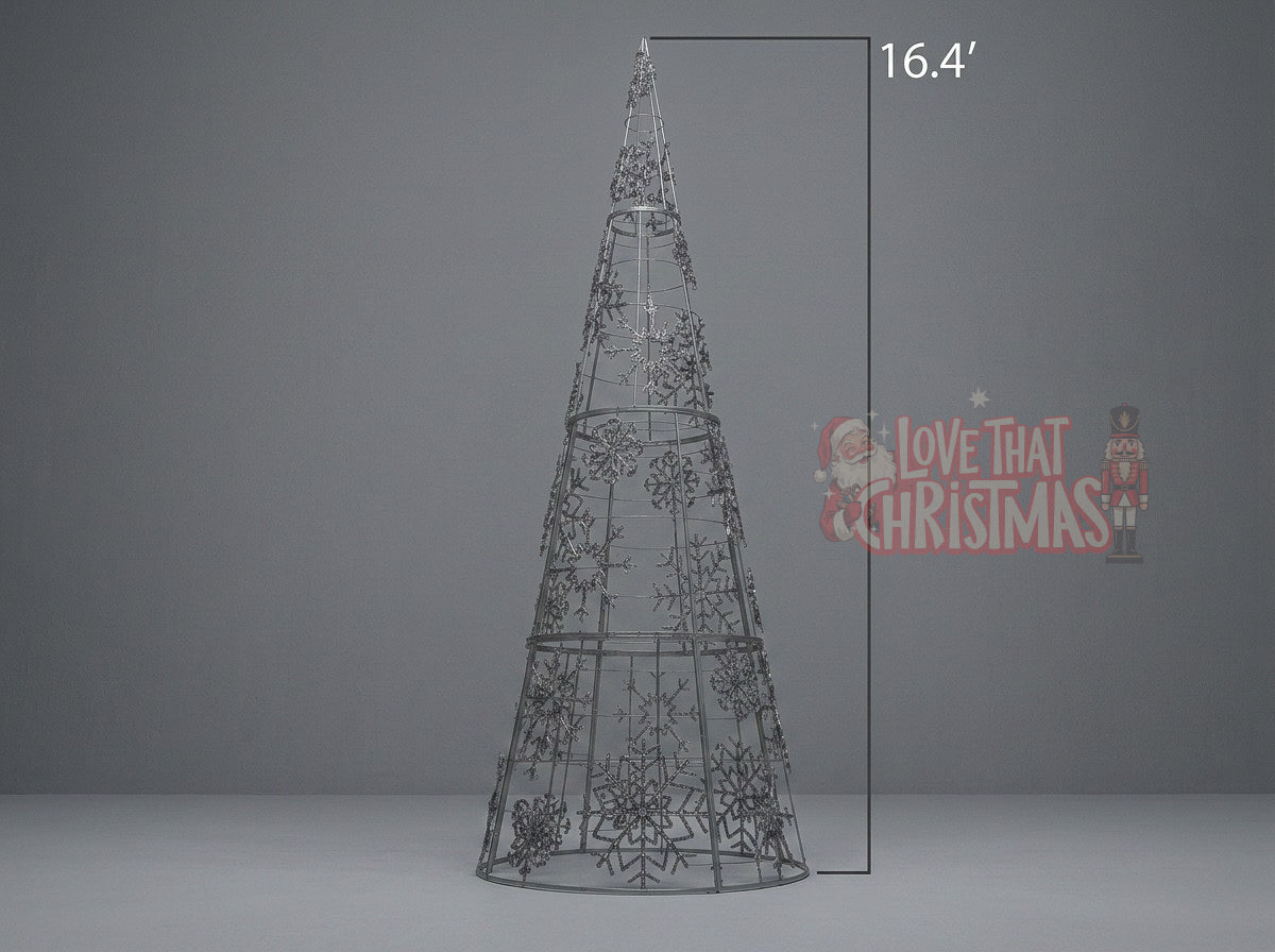16' LED Snowflake Christmas Tree