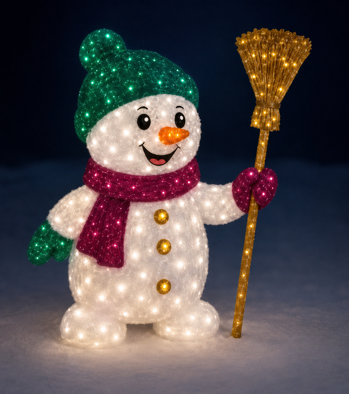 6' Snowman With Broom