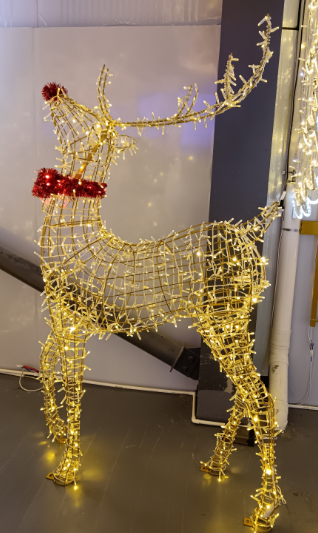 Donner with Bow LED Reindeer Display