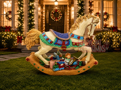 Fiberglass Christmas Rocking Horse