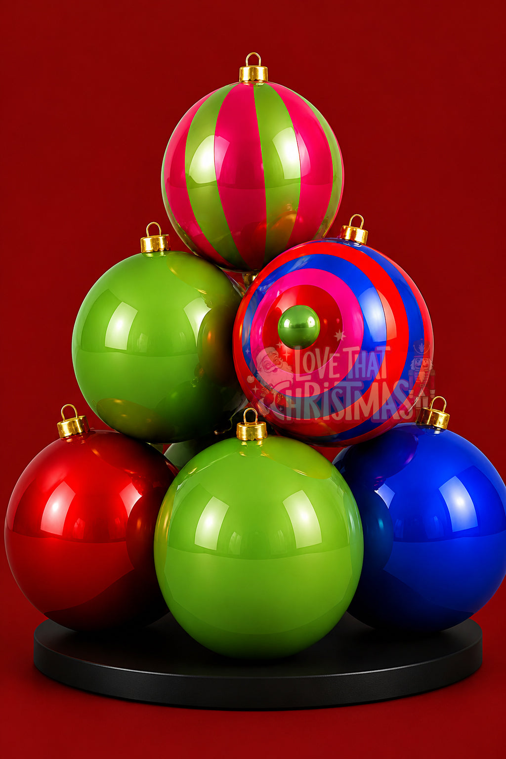 Oversized Christmas Ornament Ball Set – 10 Pieces Large