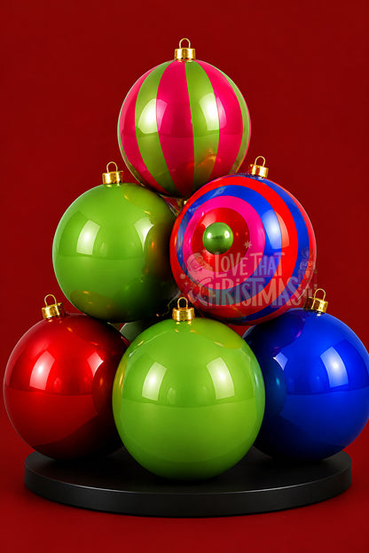Oversized Christmas Ornament Ball Set – 10 Pieces Large