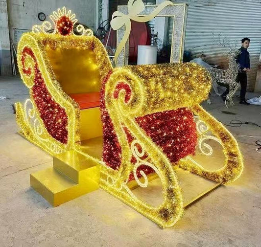 Golden Sleigh LED Christmas Display