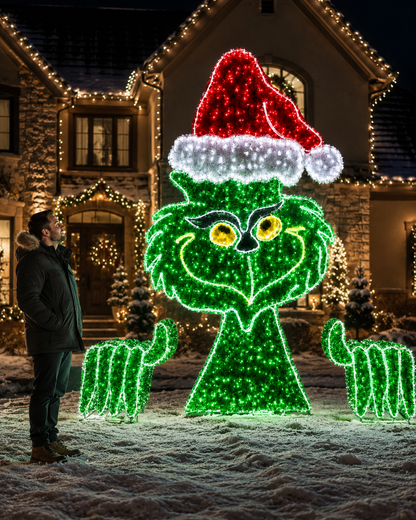 10' Illuminated Grinch Display