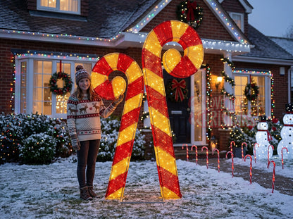 Candy Canes LED Christmas Display