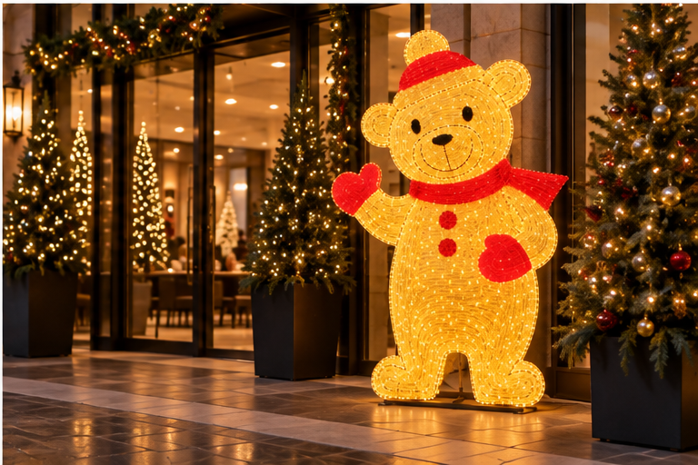 Christmas Teddy Bear with Santa Hat