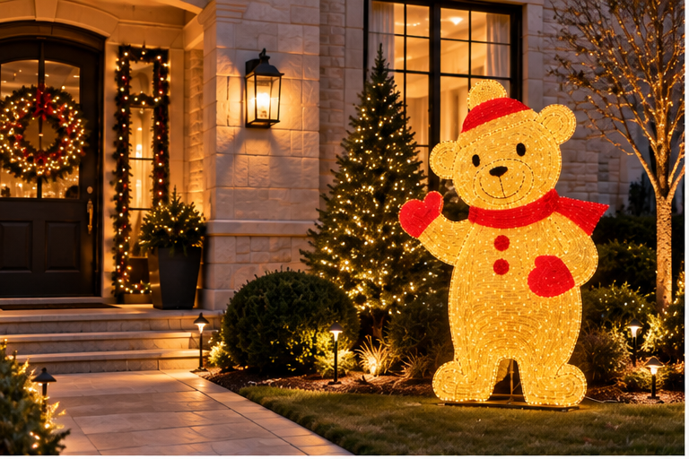 Christmas Teddy Bear with Santa Hat