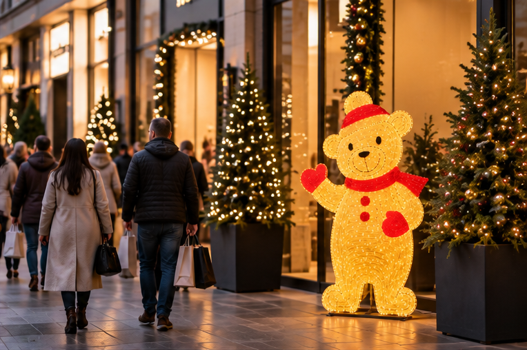 Christmas Teddy Bear with Santa Hat