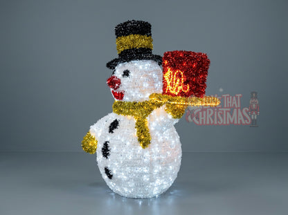 Frosty and Hat LED Snowman Display