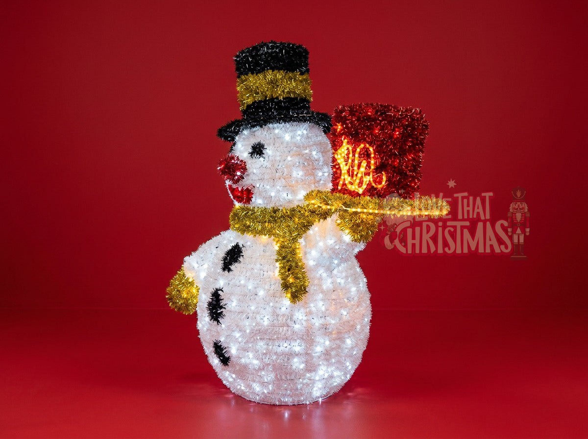 Frosty and Hat LED Snowman Display