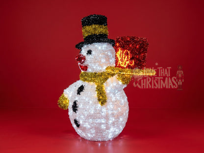 Frosty and Hat LED Snowman Display