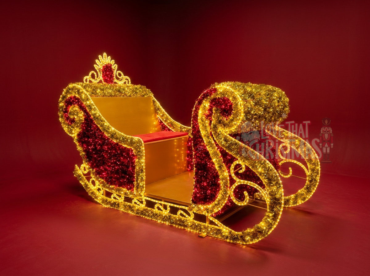 Golden Sleigh LED Christmas Display