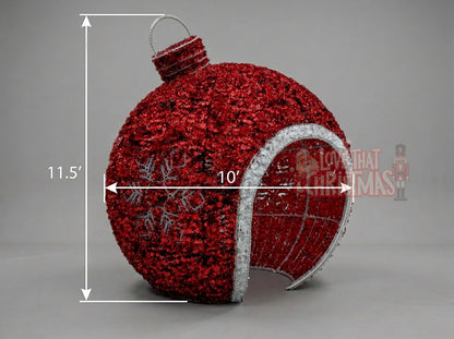 Walk-Through Red Ornament LED Christmas Display