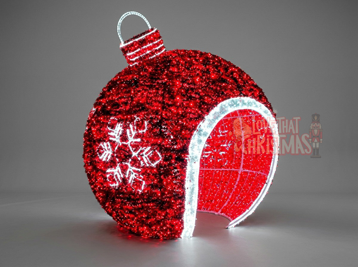 Walk-Through Red Ornament LED Christmas Display