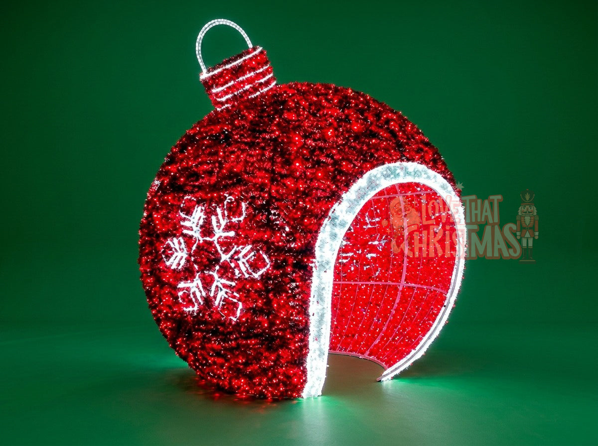 Walk-Through Red Ornament LED Christmas Display
