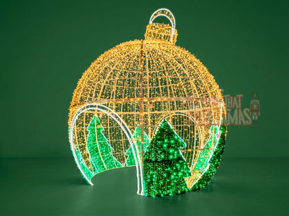 Green Trees Ornament LED Christmas Display