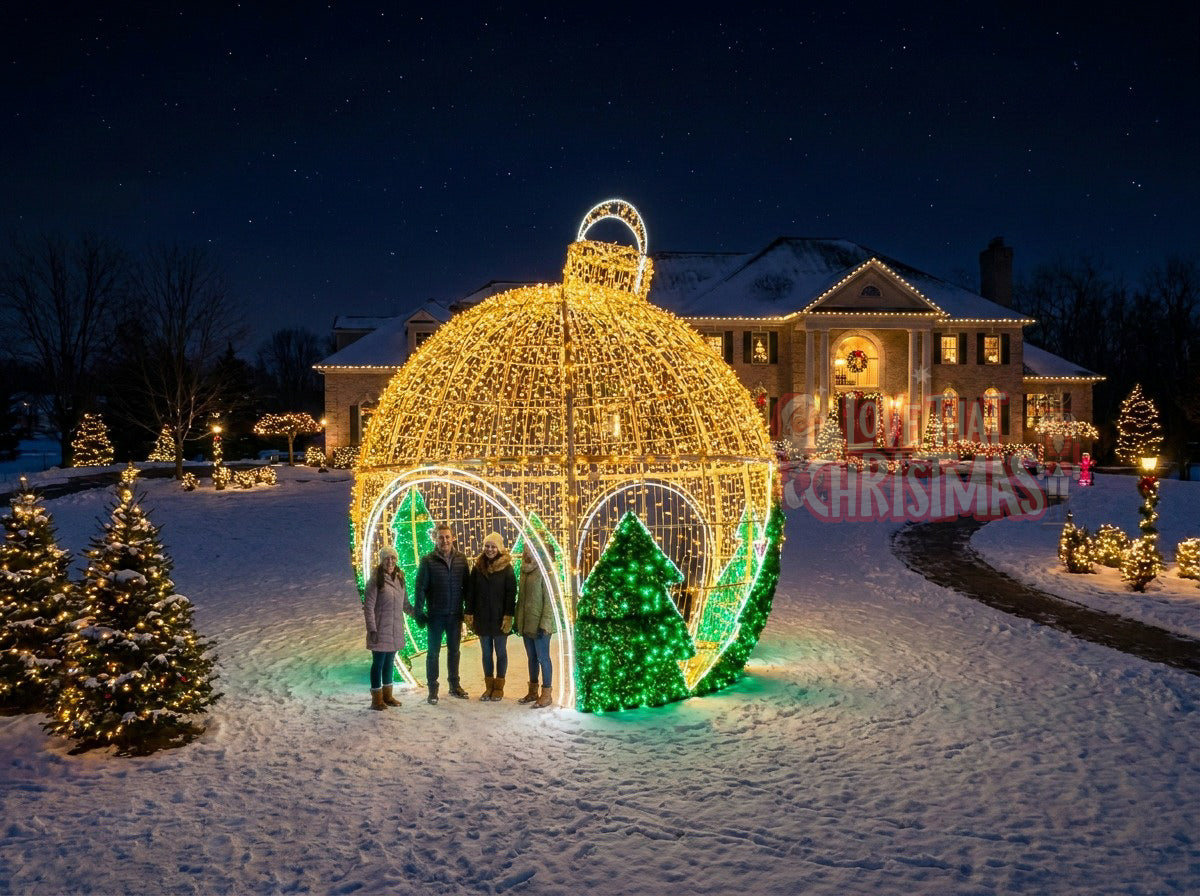 Green Trees Ornament LED Christmas Display
