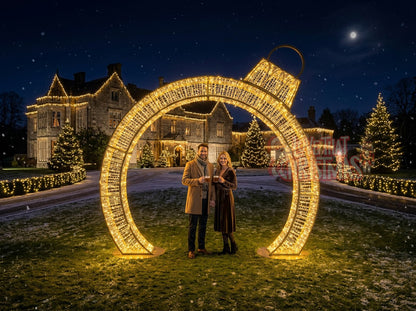 Giant LED Ornament Arch – Walk-Through Photo Op Christmas Display