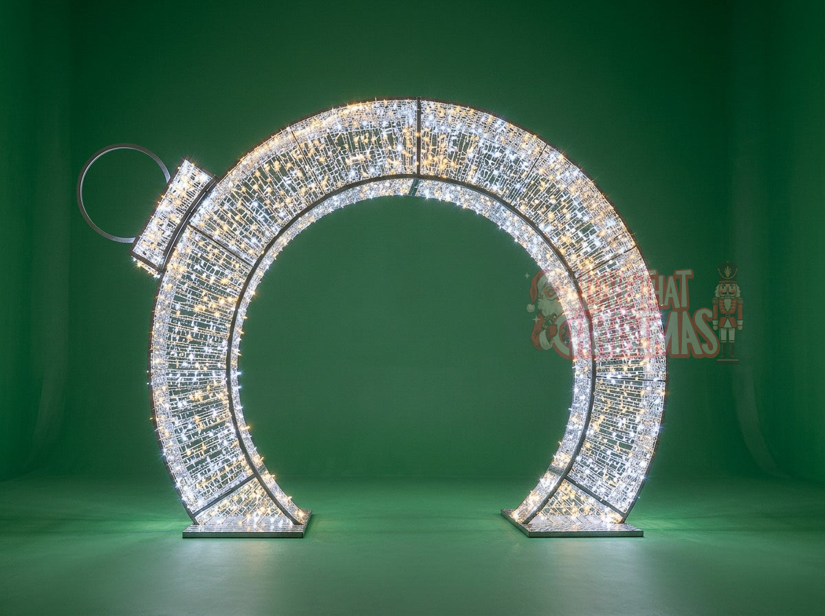 8.2' LED Illuminated Ornament Walk-Through