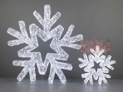 Illuminated Snowflake Pair
