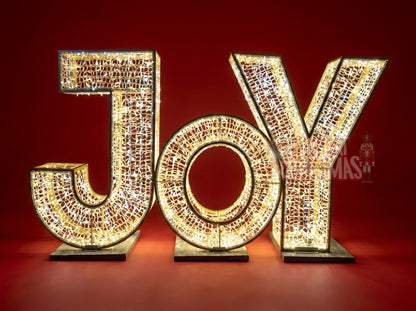 Giant LED JOY Sign – Large Outdoor Christmas Letter Display