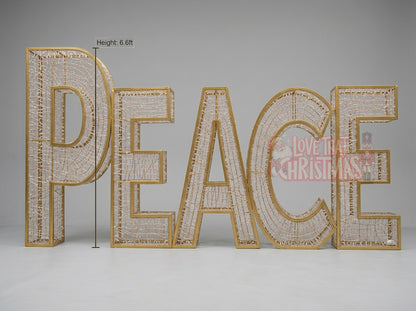 6.6' Illuminated PEACE Display