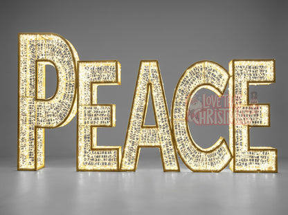 6.6' Illuminated PEACE Display