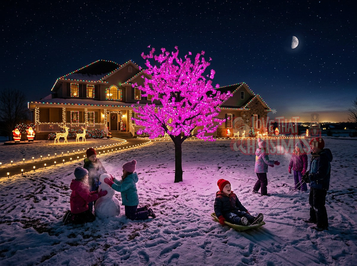 Artificial sword lily lighting tree