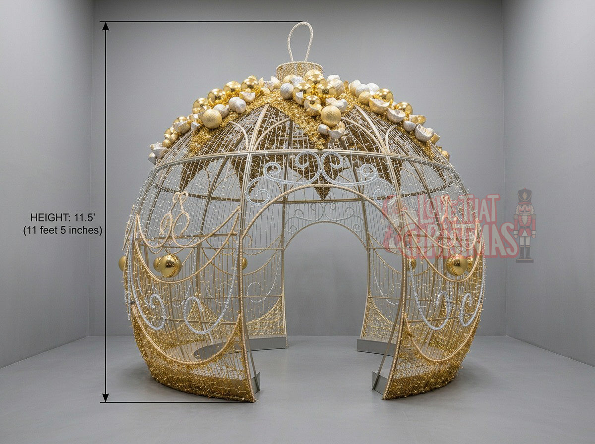 11.5' Magical Gold Lighted Walk-Through Christmas Ornament