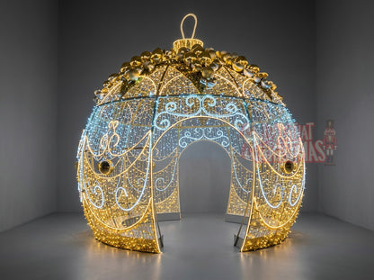 11.5' Magical Gold Lighted Walk-Through Christmas Ornament