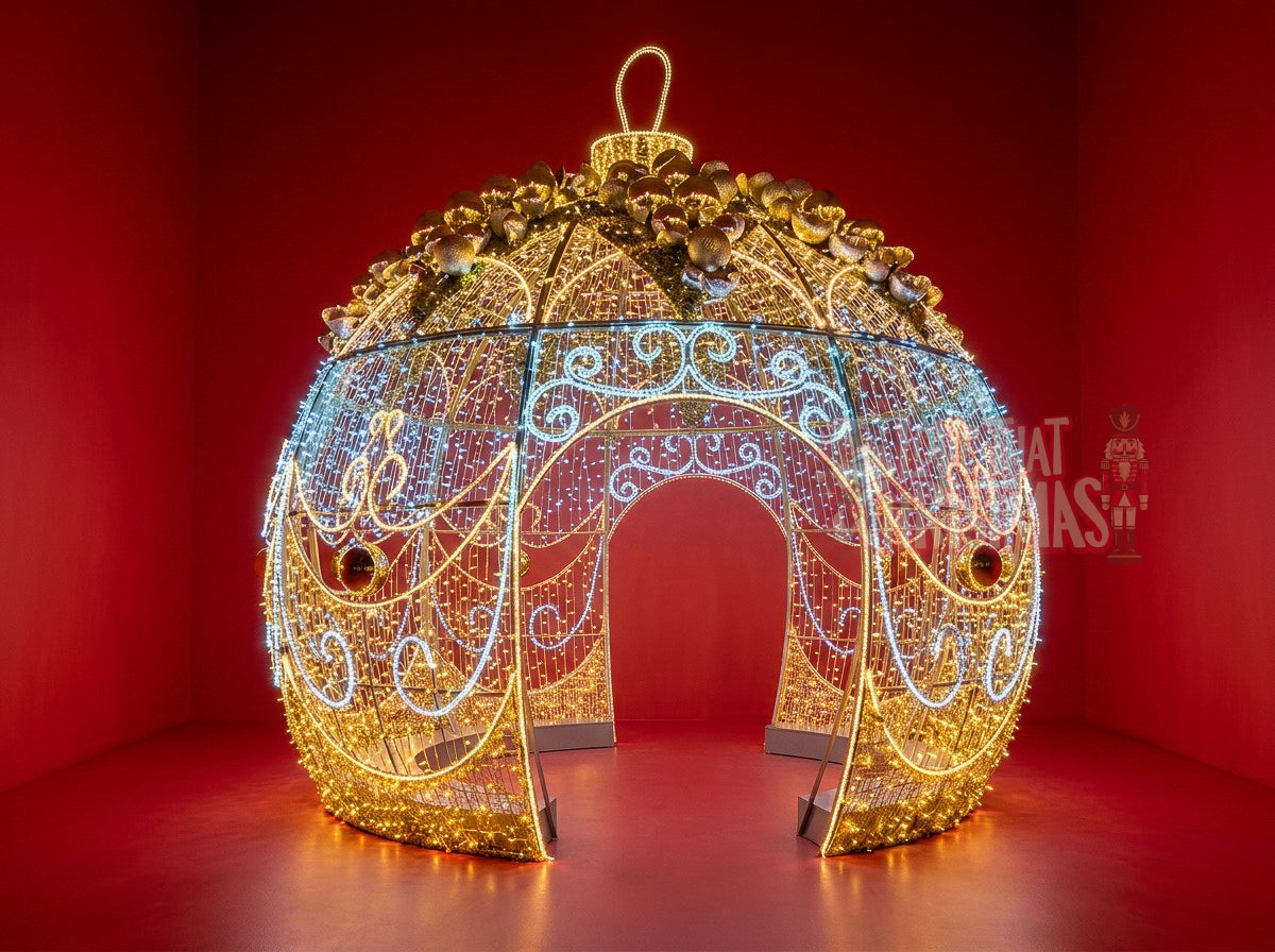 11.5' Magical Gold Lighted Walk-Through Christmas Ornament