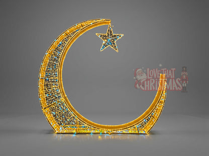 11' Crescent Moon Star