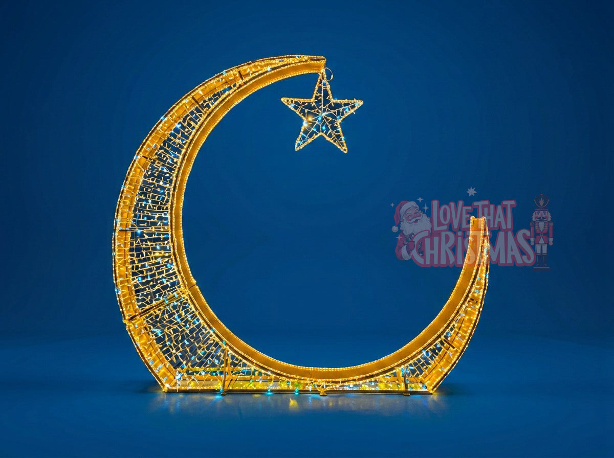 11' Crescent Moon Star