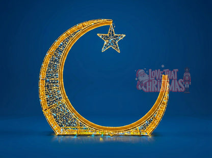 11' Crescent Moon Star