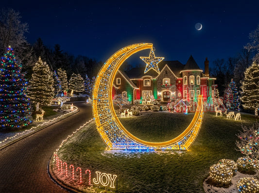 11' Crescent Moon Star