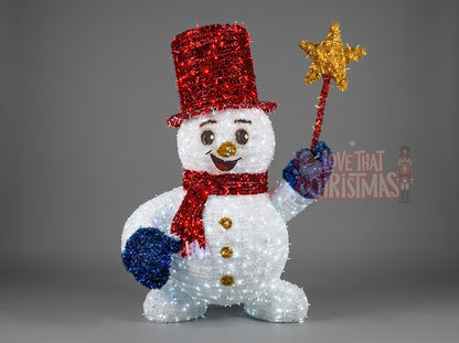 6' Snowman With Star