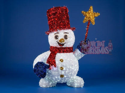 6' Snowman With Star