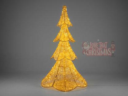 12-Foot Illuminated Golden Christmas Tree