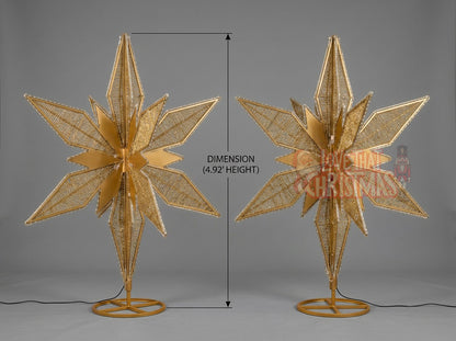 5-Foot Illuminated Golden Christmas Star