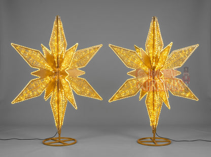 5-Foot Illuminated Golden Christmas Star