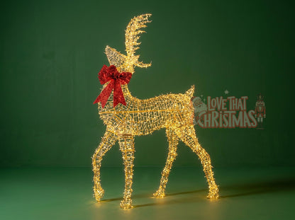6' 7" Illuminated Golden Christmas Reindeer