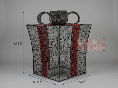 8.5 FT Illuminated Christmas Gift Box